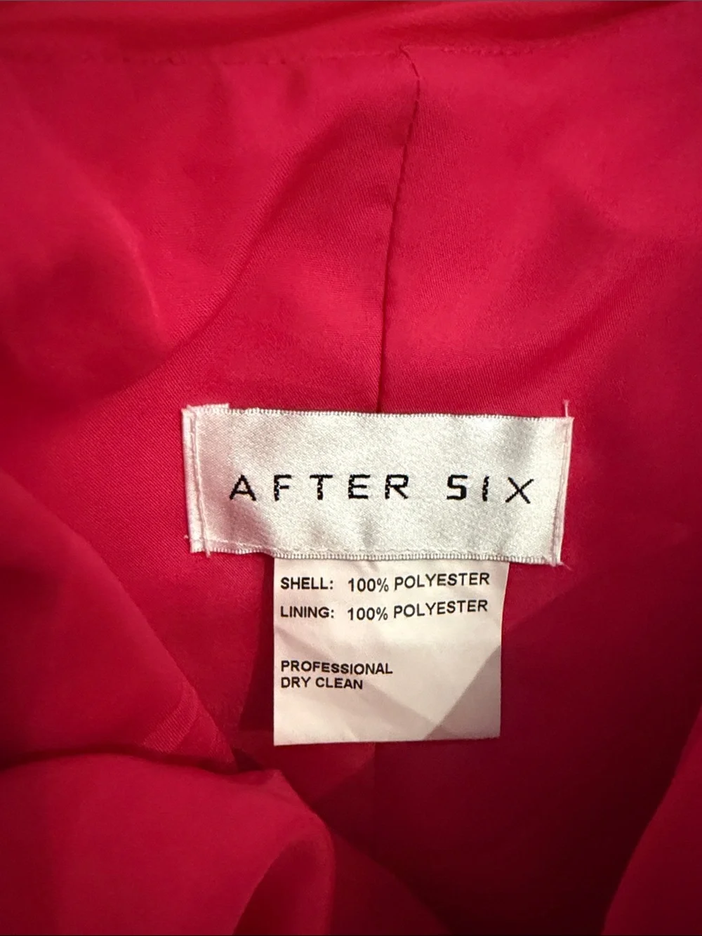 After Six One-Shoulder Fuchsia Evening Gown - Picture 2 of 2